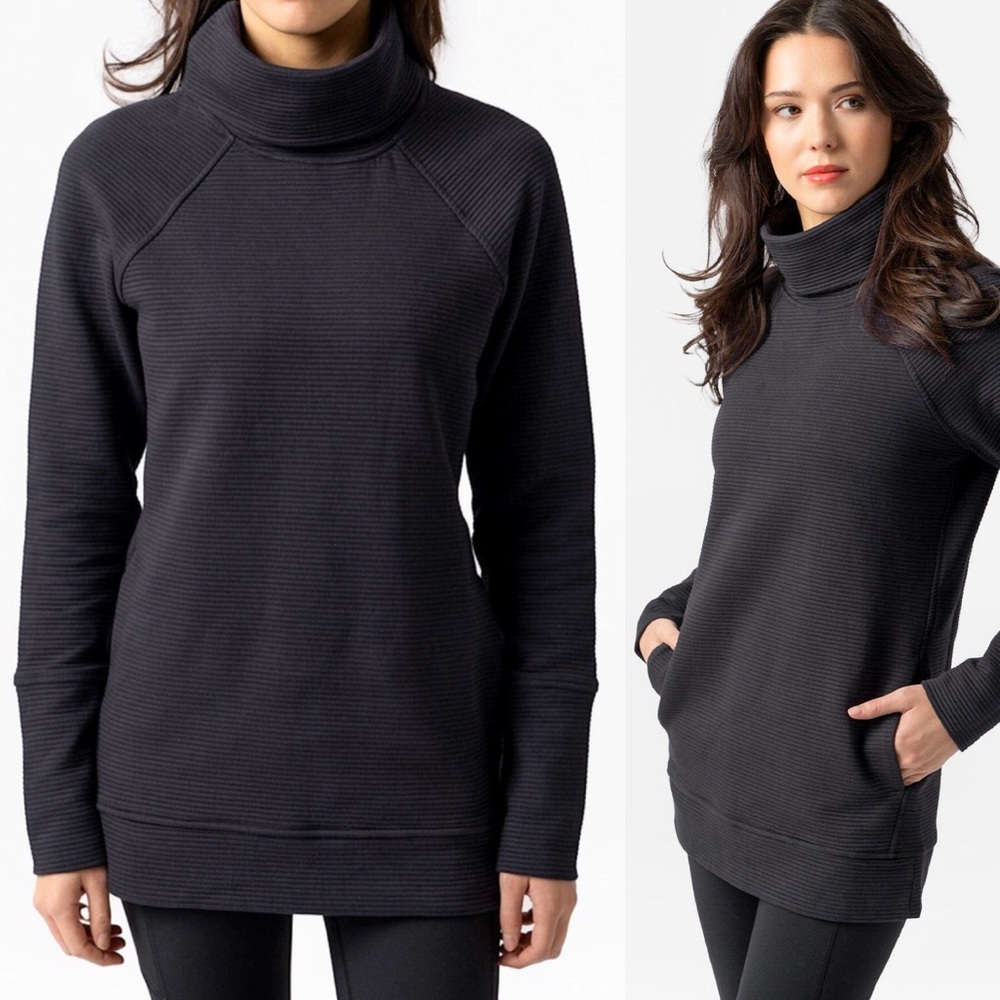 NWT Saint + Sofia Ottoman Rib Roll-Neck Sweater | 10